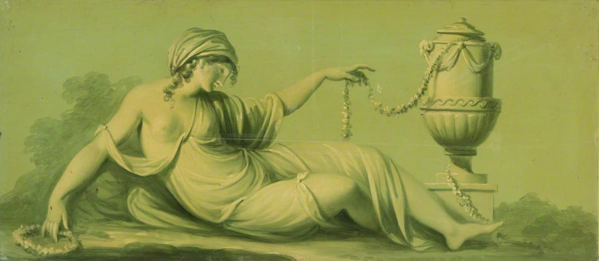 Una donna sdraiata con un'urna - National Trust 1